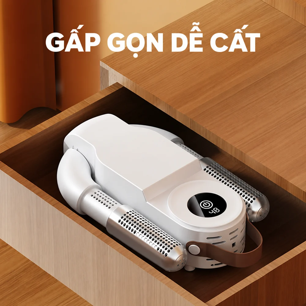 Máy sấy giày gấp gọn trong ngăn kéo